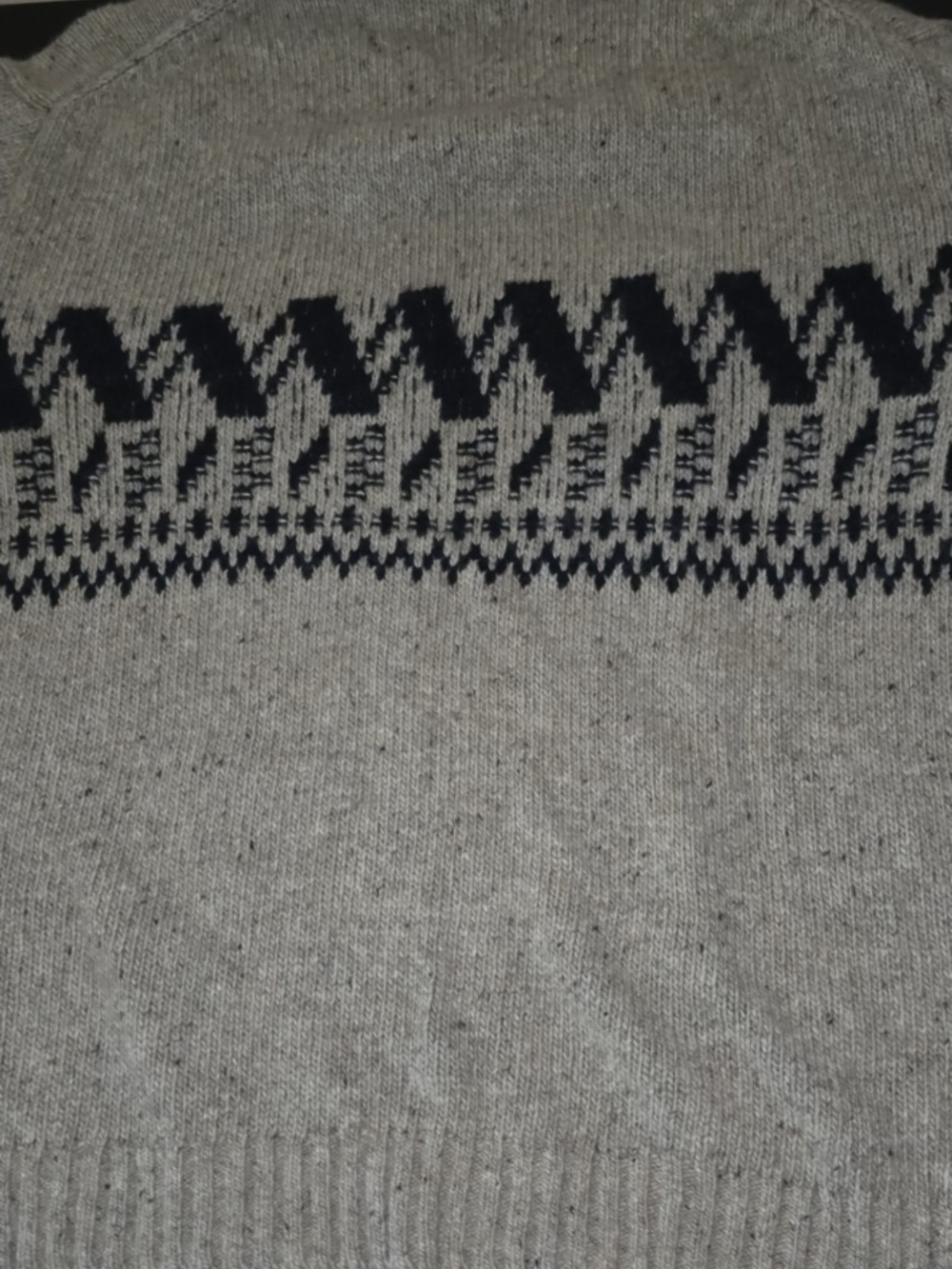 GAP Mens XL 80% Wool Tweed Donegal Flecked Fair Isle Crewneck Sweater - Picture 3 of 4